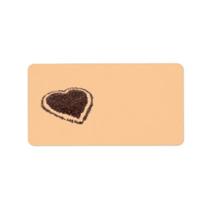 Coffee Heart Address Label