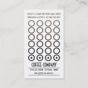 coffee heart art get one free loyalty card