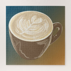 coffee heart art jigsaw puzzle
