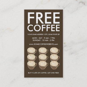 coffee heart art loyalty card