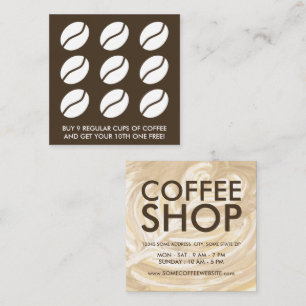 coffee heart art loyalty card