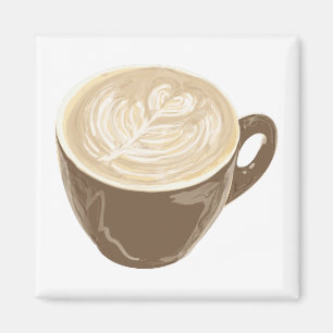 coffee heart art magnet