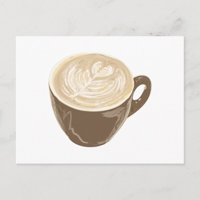 coffee heart art postcard (Front)
