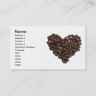 Coffee heart business card