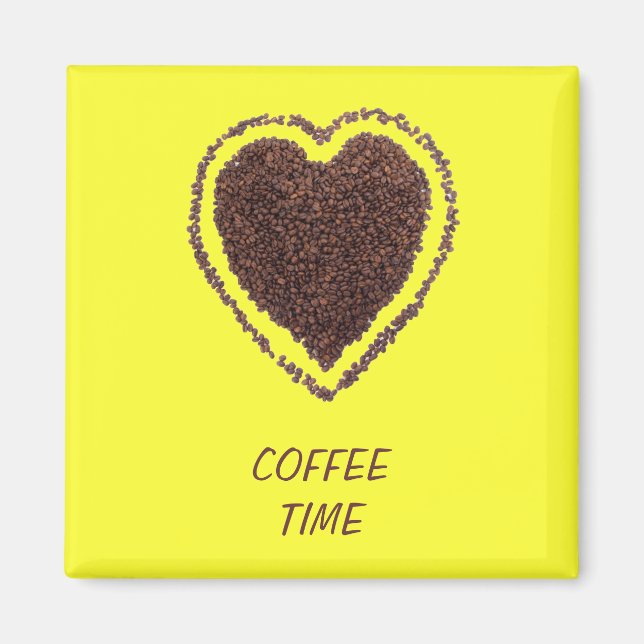 coffee heart magnet (Front)