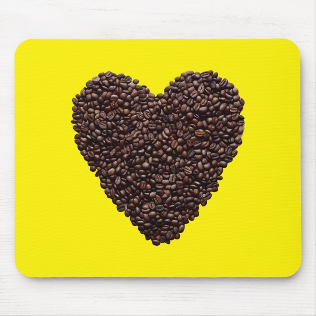 Coffee Heart Mouse Mat (Front)