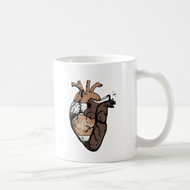 Coffee Heart Organ mug  (Right)