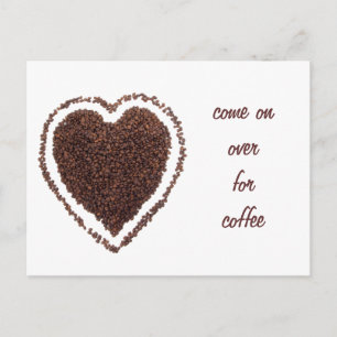 coffee heart postcard