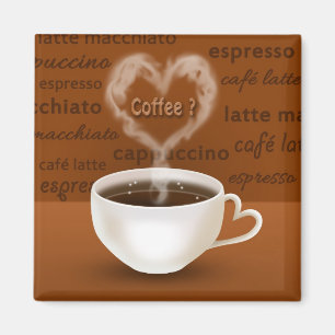 Coffee? Heart Shaped Smoke Magnet