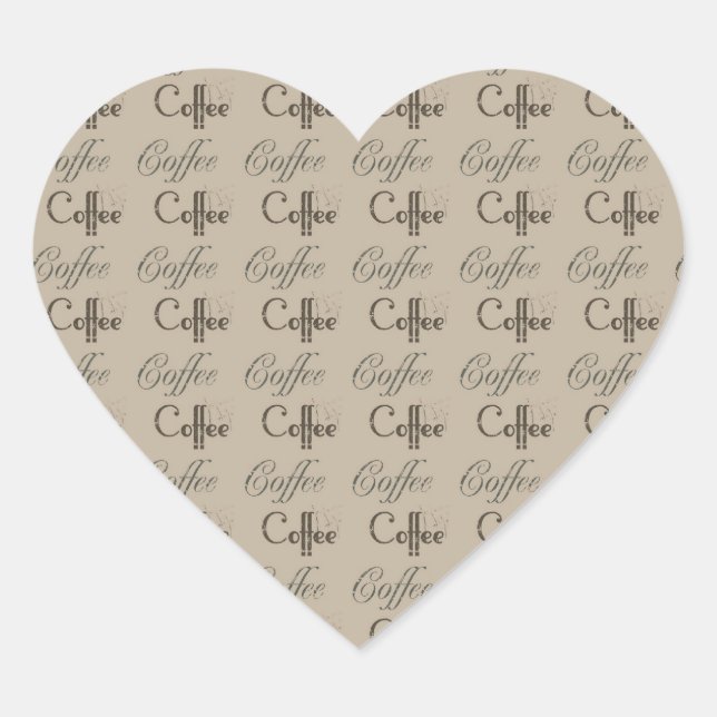 Coffee Heart Sticker (Front)