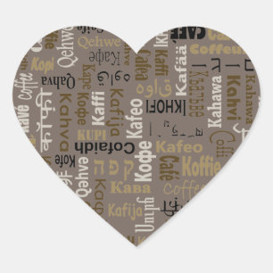 Coffee Heart Sticker