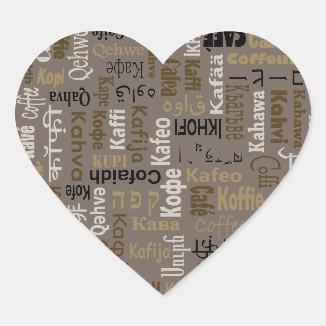 Coffee Heart Sticker (Front)