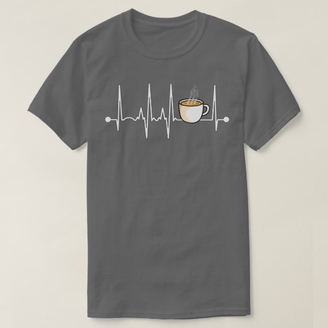 Coffee Heartbeat 4 T-Shirt (Design Front)