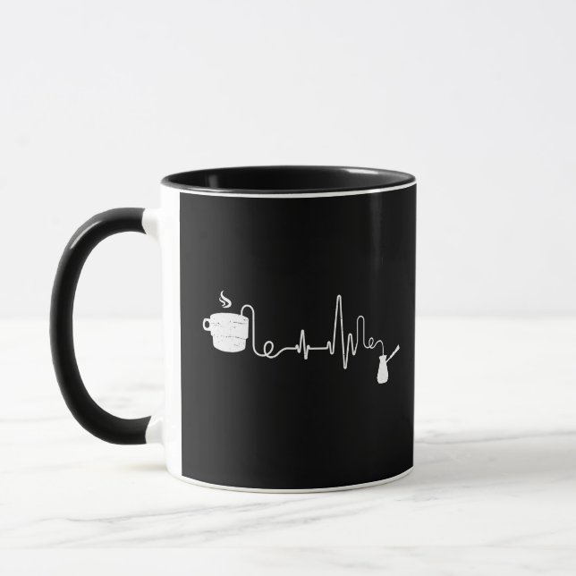 Coffee Heartbeat Coffee Cup Caffeine Lovers (Left)