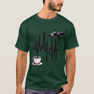 Coffee Heartbeat Portafilter retro T-Shirt