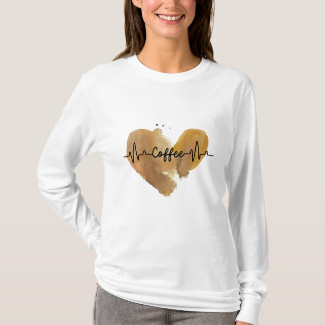 Coffee Heartline T-Shirt (Front)