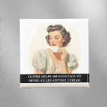 Coffee Helps Me Funny Retro 50s Saying Magnet<br><div class="desc">This design was created though digital art. It may be personalised in the area provide or customising by choosing the click to customise further option and changing the name, initials or words. You may also change the text colour and style or delete the text for an image only design. Contact...</div>