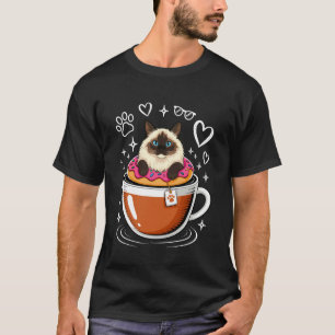 Coffee Himalayan Cat Doughnut T-Shirt