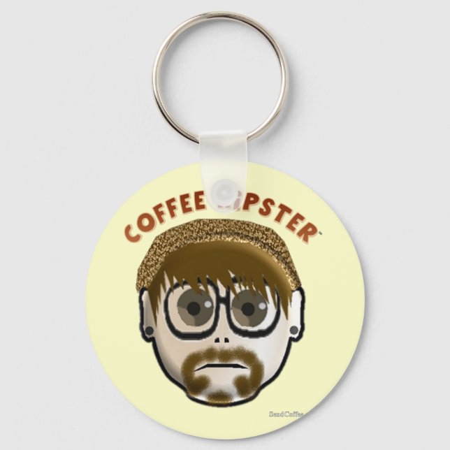 Coffee Hipster - keychain (Front)