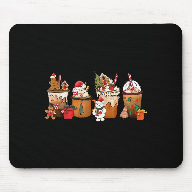 Coffee Hot Cocoa Merry Christmas Xmas Family Pajam Mouse Mat (Front)