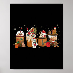 Coffee Hot Cocoa Merry Christmas Xmas Family  Poster