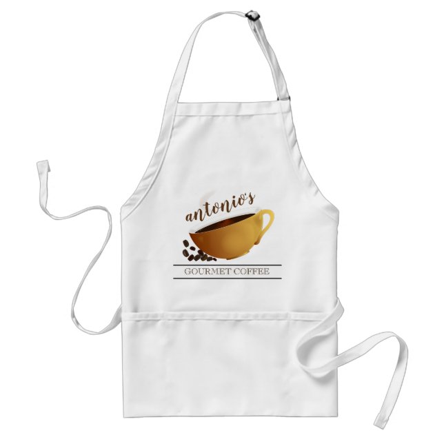 Coffee House Barista Personalised Standard Apron (Front)