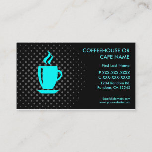 Coffee house cafe customisable business cards