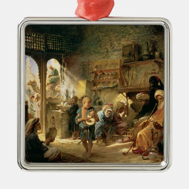 Coffee House in Cairo, 1870s Metal Tree Decoration (Front)