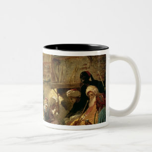 Coffee House in Cairo, 1870s Two-Tone Coffee Mug