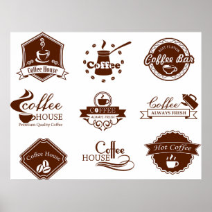 Coffee House Label Signs
