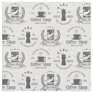 Coffee House Logos  Fabric