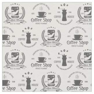 Coffee House Logos  Fabric