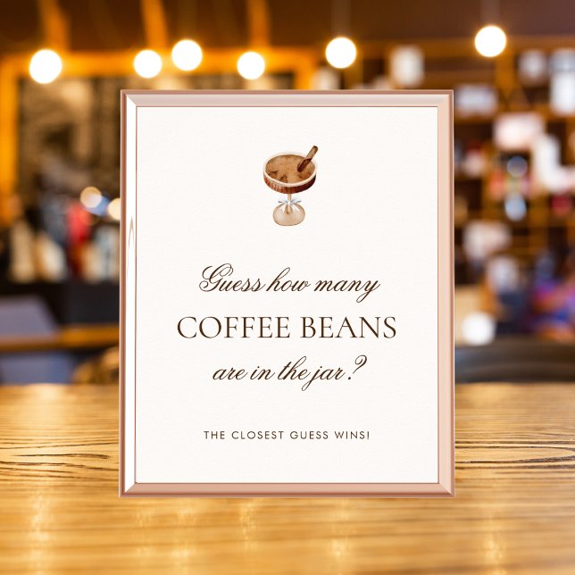 Coffee How Many Beans Bridal Shower Game Sign (Creator Uploaded)
