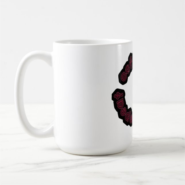 Coffee Hustle Repeat-Motivational typography  Coffee Mug (Left)