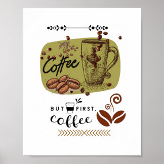 Coffee Illustration Poster