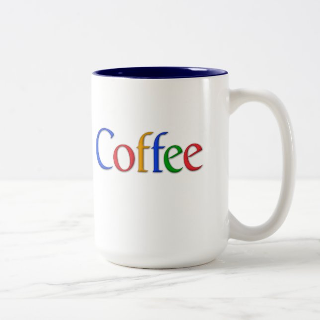 coffee in google font mug (Right)