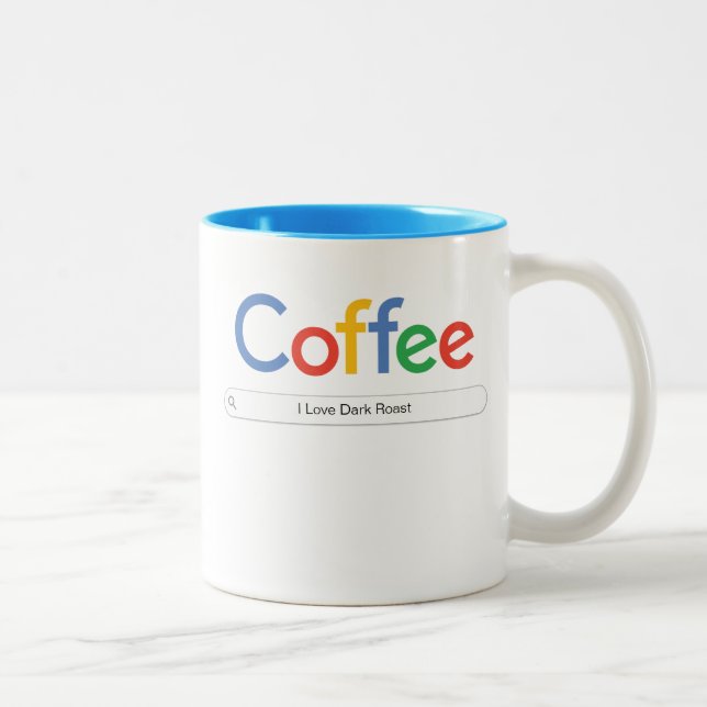 Coffee In Google Font Two-Tone Coffee Mug (Right)