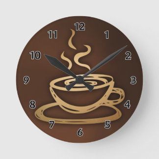 Coffee In My Cup Round Clock
