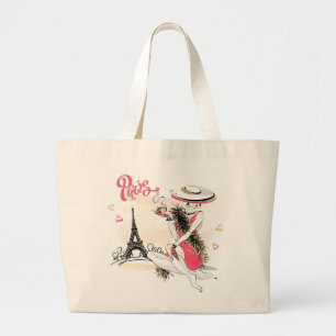 Coffee In Paris   Travel Large Tote Bag