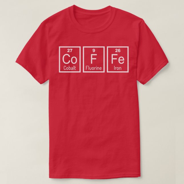Coffee in Periodic T-Shirt (Design Front)