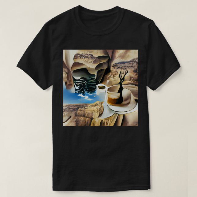 Coffee in Surrealism of a canyon T-Shirt (Design Front)