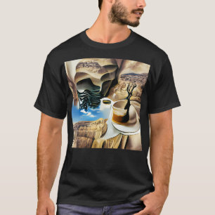 Coffee in Surrealism of a canyon T-Shirt