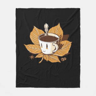 Coffee In The Fall Autumn It’s Fall Y’all Fleece Blanket