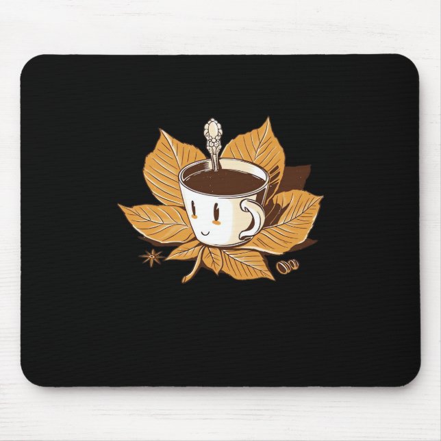 Coffee In The Fall Autumn It’s Fall Y’all Mouse Mat (Front)
