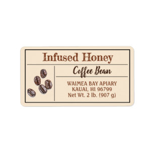 Coffee Infused Honey Goldenrod Product Label