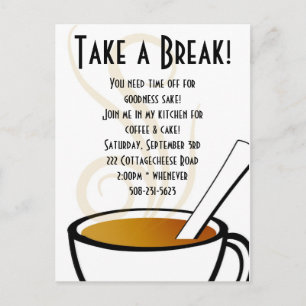 Coffee Invitation Postcard