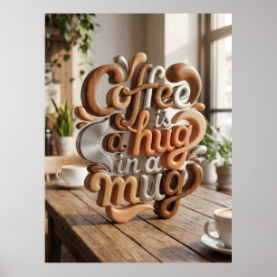 coffee is a hug in a mug poster