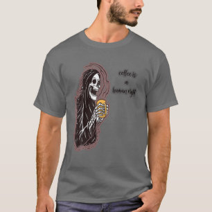 Coffee Is A Human Right Funny White Lie Design T-Shirt