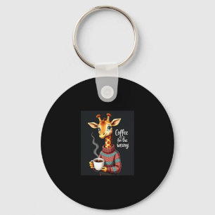 Coffee is for the Weary Funny Giraffe Coffee Lover Key Ring