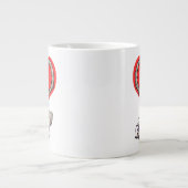 Coffee Is My Catnip Funny Obsessed Cat Cartoon Large Coffee Mug (Front)